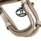 CHANEL Bicolor CC Coco Mark Logo Charm Handbag Tote Bag Shoulder Bag Leather Women's Beige