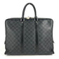 LOUIS VUITTON N41125 Damier Graphite Porte-Document Voyage PDV Handbag, Tote Bag, Business Bag, Damier Graphite Canvas, Men's, Black