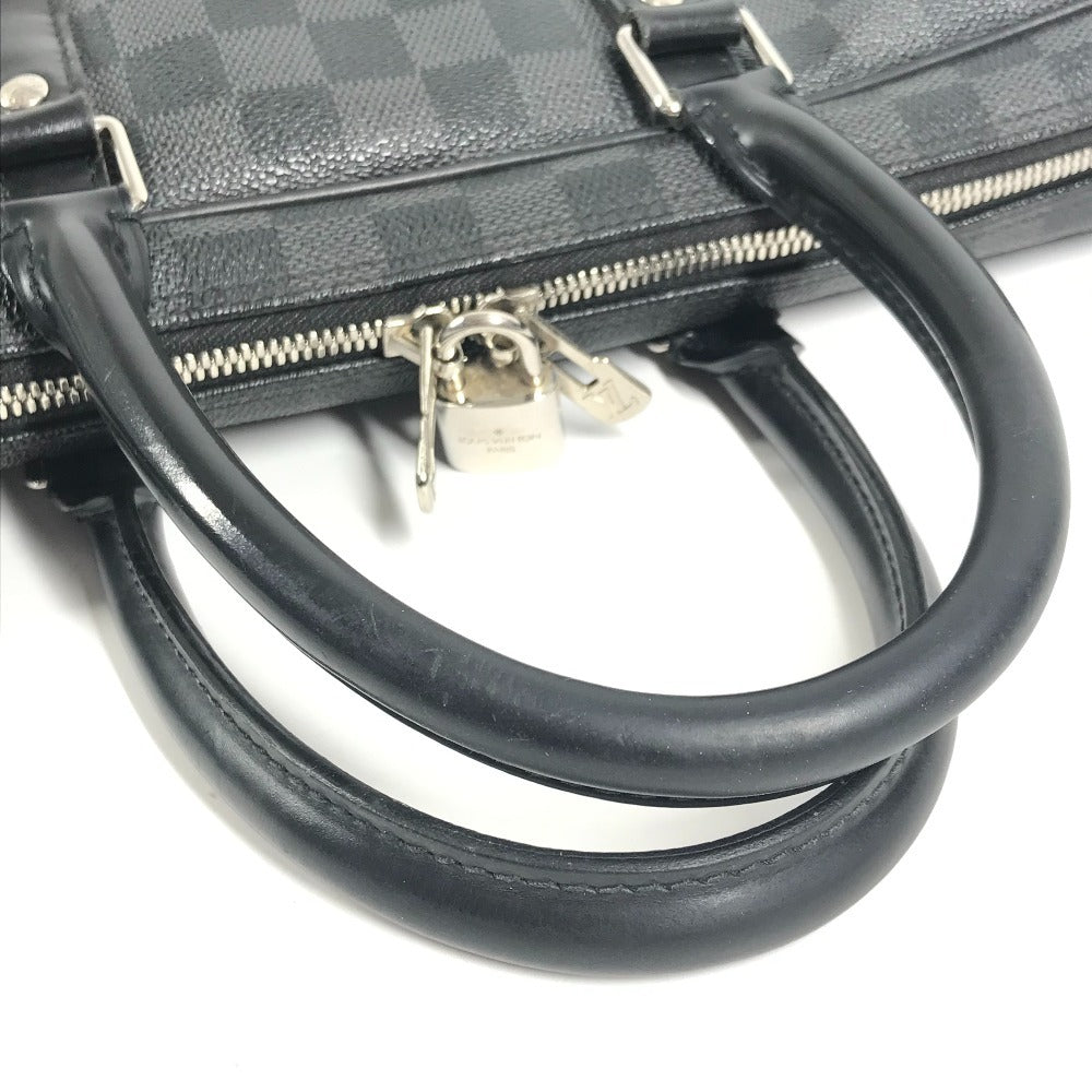 LOUIS VUITTON N41125 Damier Graphite Porte-Document Voyage PDV Handbag, Tote Bag, Business Bag, Damier Graphite Canvas, Men's, Black