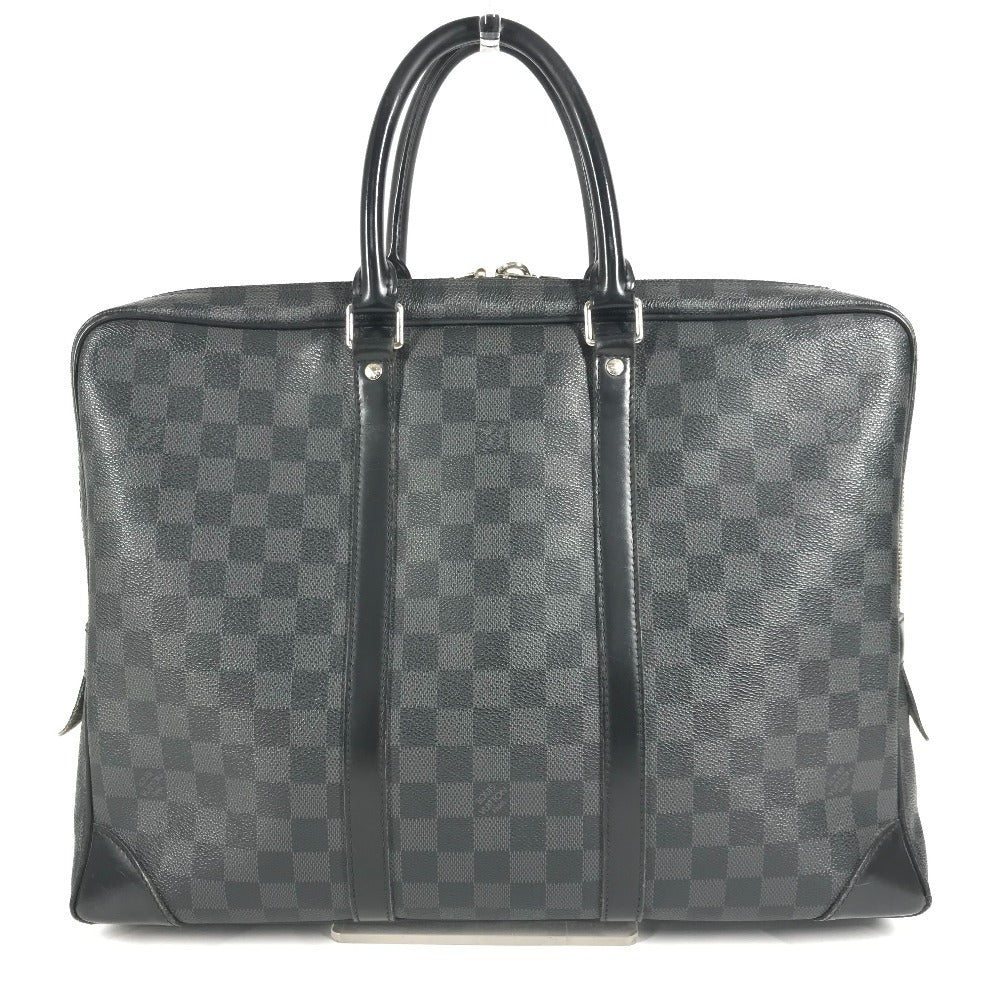 LOUIS VUITTON N41125 Damier Graphite Porte-Document Voyage PDV Handbag, Tote Bag, Business Bag, Damier Graphite Canvas, Men's, Black