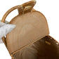 FENDI Vintage Basket Bag Handbag Crocodile Embossed Leather Women's Beige