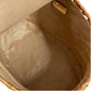 FENDI Vintage Basket Bag Handbag Crocodile Embossed Leather Women's Beige
