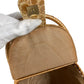 FENDI Vintage Basket Bag Handbag Crocodile Embossed Leather Women's Beige