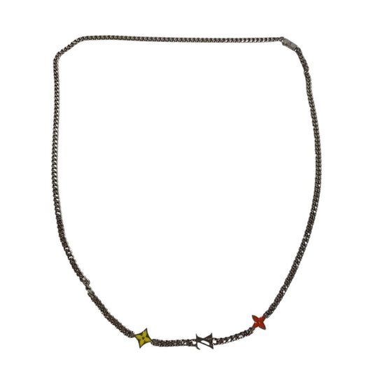 LOUIS VUITTON M01951 ネックレス モノグラム ロウ ロングネックレス チェーン アクセサリー ネックレス メタル メンズ シルバー