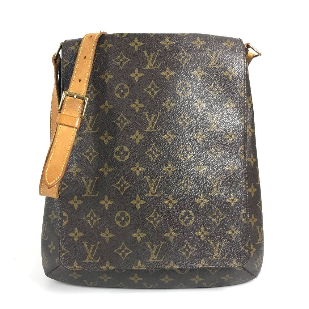 LOUIS VUITTON M51256 Monogram Musette Flap Shoulder Bag in Monogram Canvas, Brown, Unisex