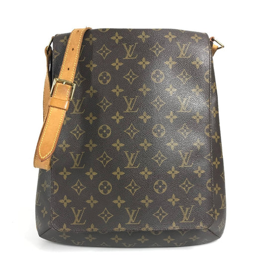 LOUIS VUITTON M51256 モノグラム ミュゼット カバン フラップ 斜め掛け ショルダーバッグ モノグラムキャンバス ユニセックス ブラウン