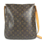 LOUIS VUITTON M51256 Monogram Musette Flap Shoulder Bag in Monogram Canvas, Brown, Unisex