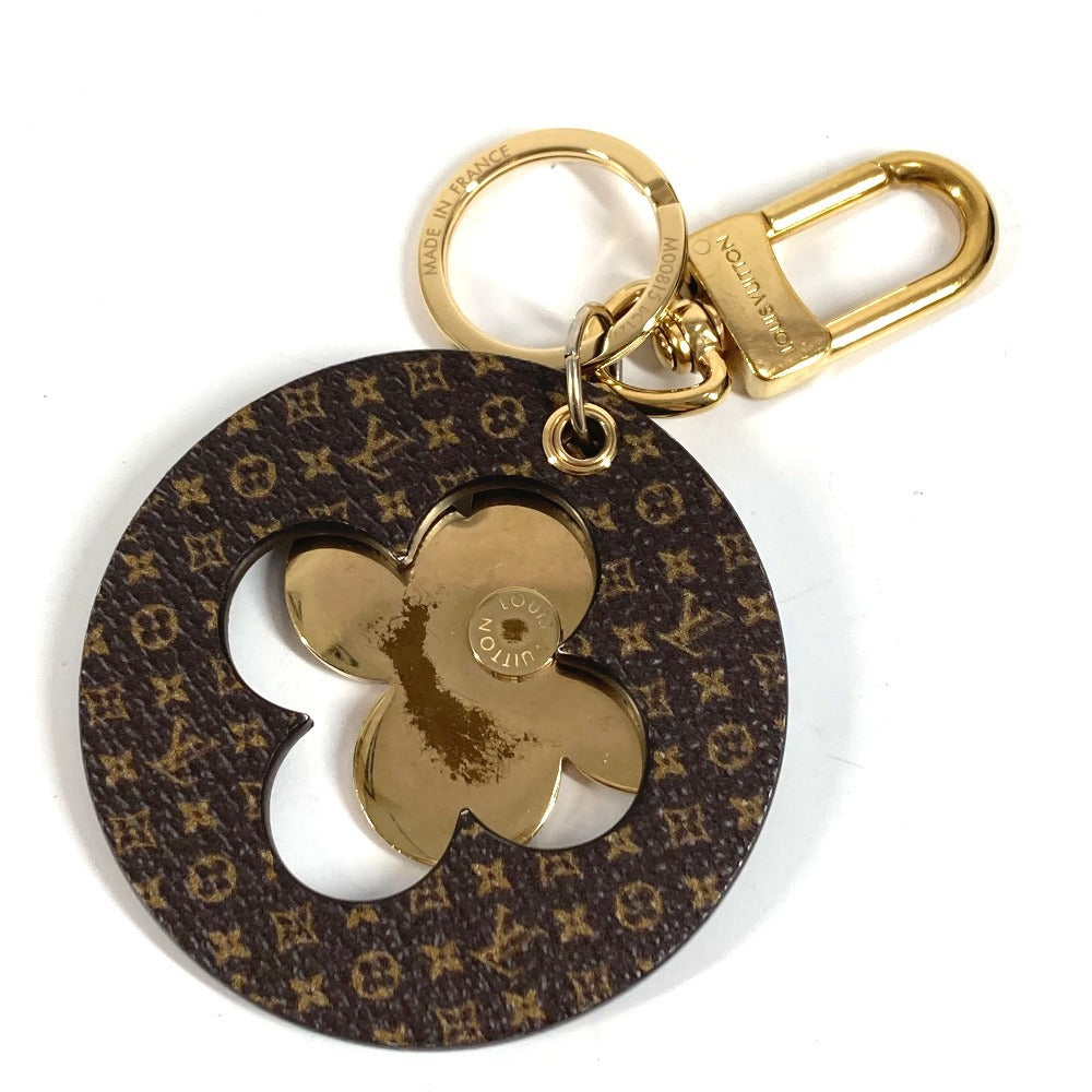 LOUIS VUITTON M00815 Monogram Porte Cles Puzzle Flower Bag Charm Key Holder Monogram Canvas Unisex Brown