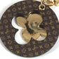 LOUIS VUITTON M00815 Monogram Porte Cles Puzzle Flower Bag Charm Key Holder Monogram Canvas Unisex Brown