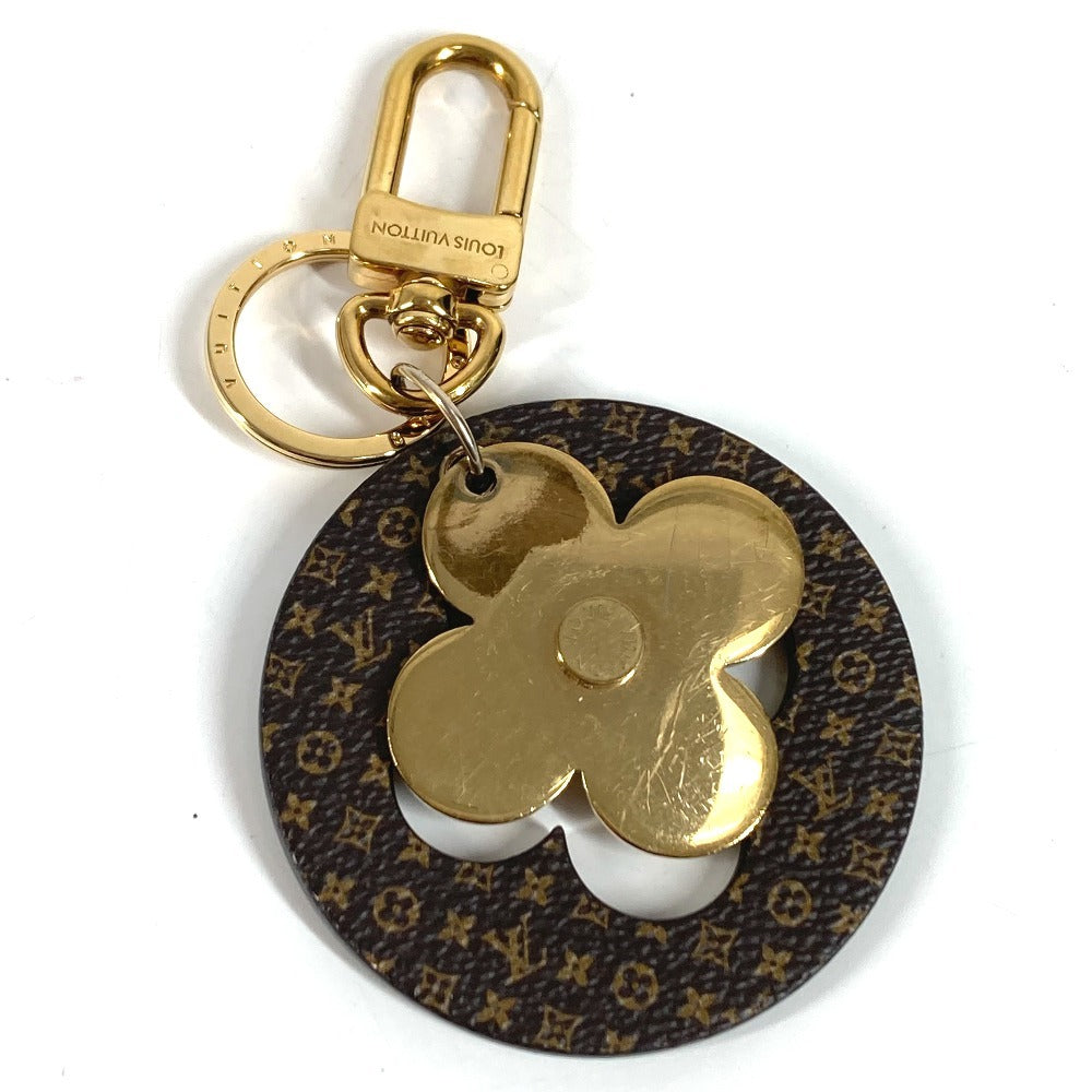 LOUIS VUITTON M00815 Monogram Porte Cles Puzzle Flower Bag Charm Key Holder Monogram Canvas Unisex Brown