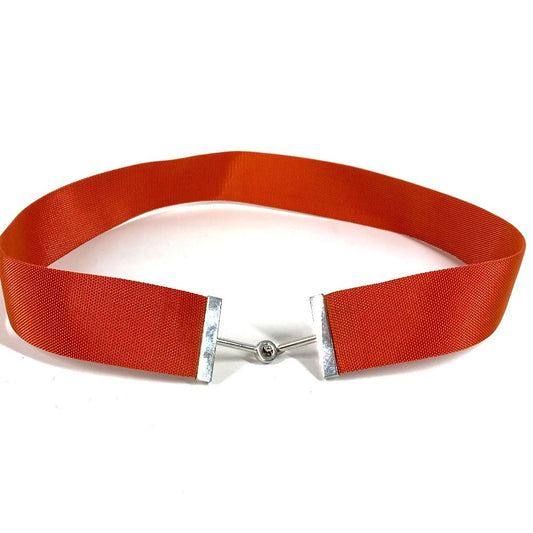 HERMES ロゴ H アクセサリー ベルト キャンバス ユニセックス オレンジ