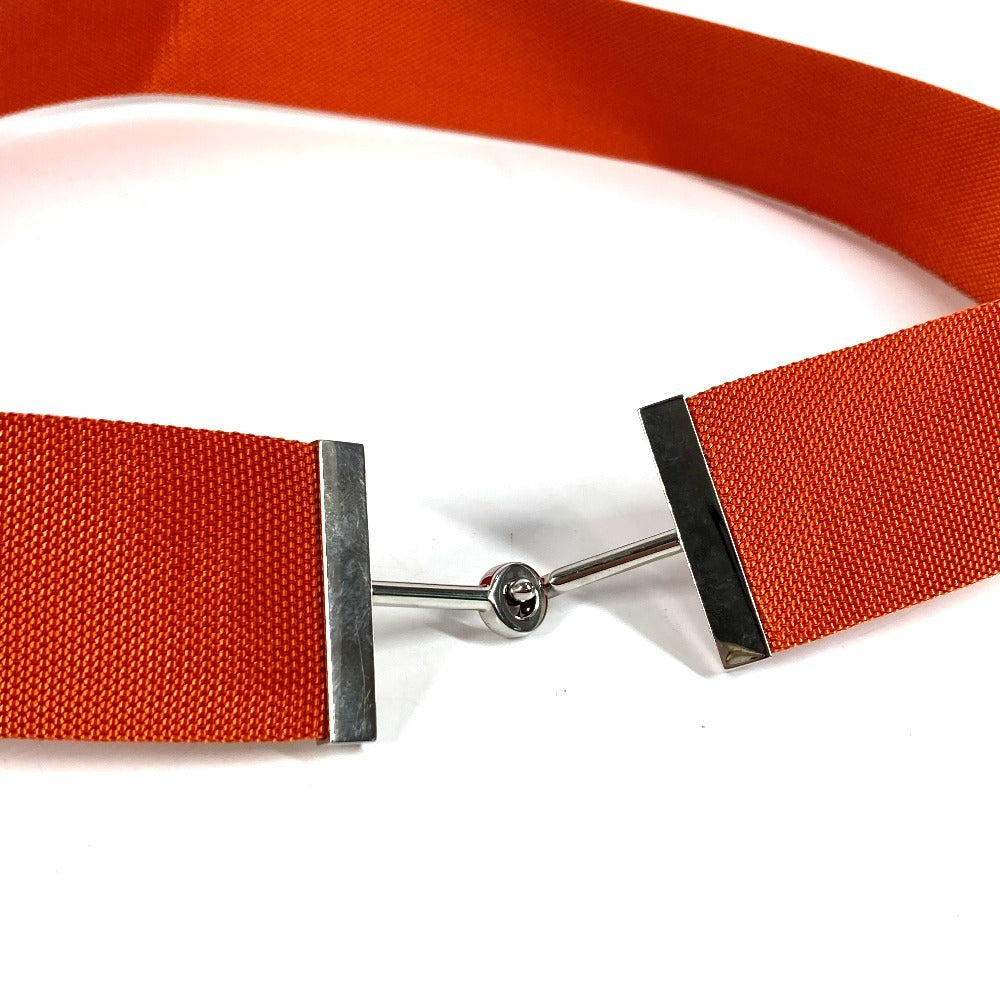 HERMES ロゴ H アクセサリー ベルト キャンバス ユニセックス オレンジ