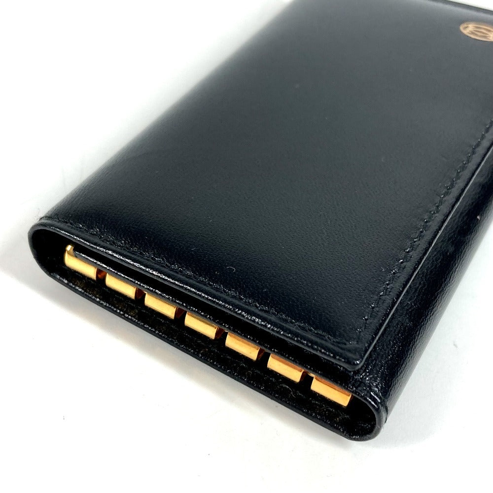CARTIER Pasha Logo 6-Key Holder 6P Key Case Leather Unisex Black