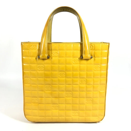 CHANEL A20131 03C チョコバー CC ココマーク ロゴ カバン トートバッグ プチショッピング ハンドバッグ レザー レディース イエロー