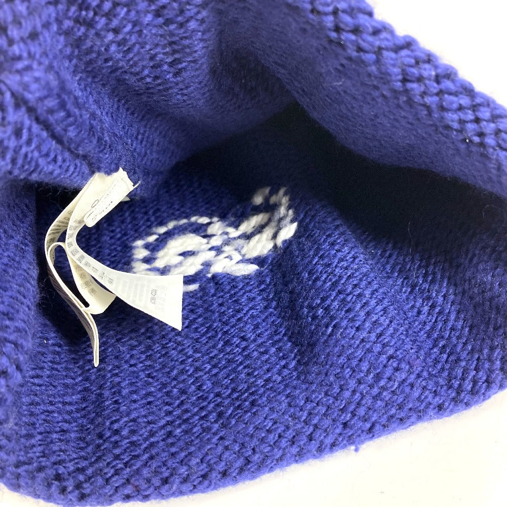 GUCCI 602886 ロゴ GG ビーニー 帽子 ニット帽 ニットキャップ ニット帽 ウール ユニセックス ブルー