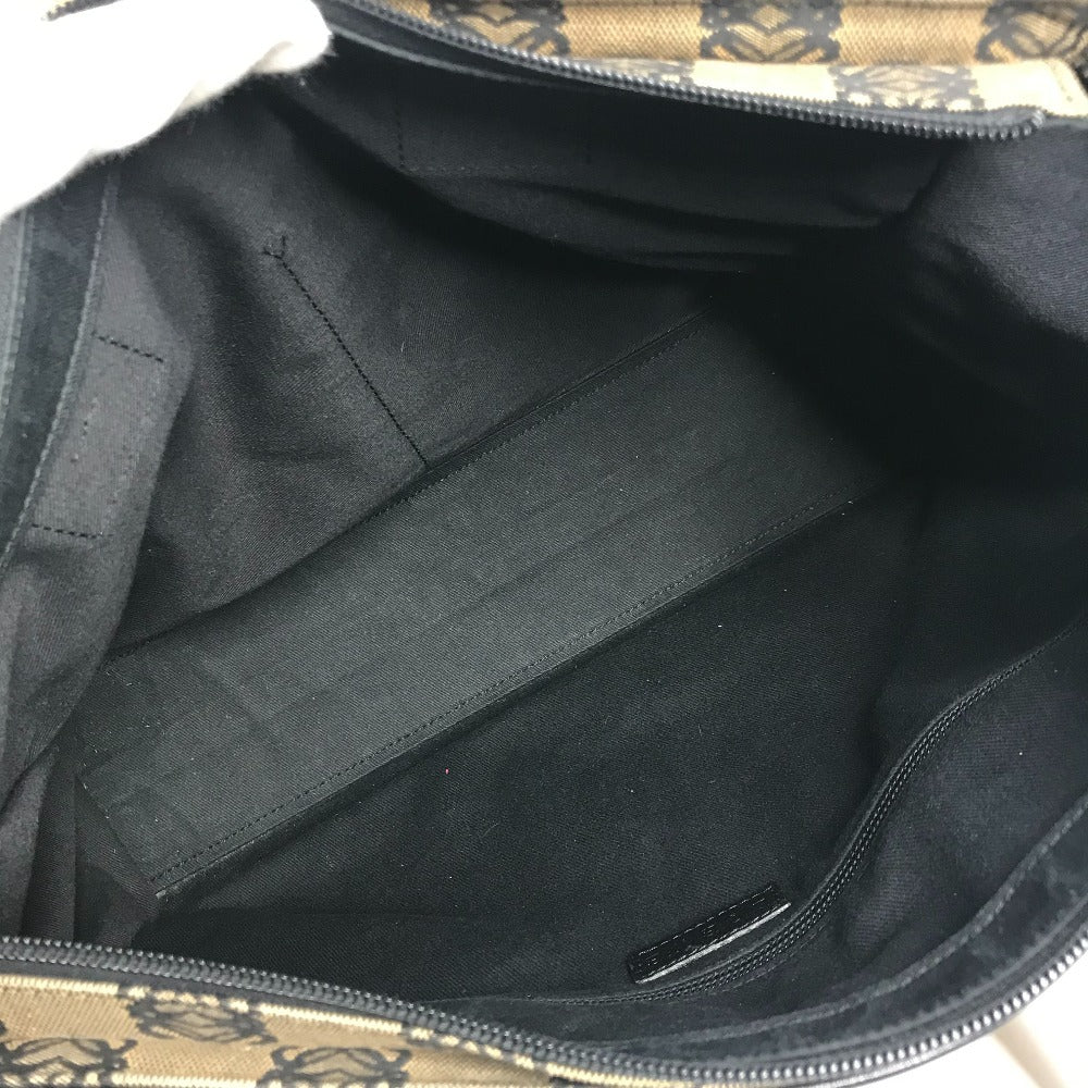 LOEWE アナグラム ロゴ ハンドバッグ カバン トートバッグ ビジネスバッグ レザー/キャンバス ユニセックス ブラック