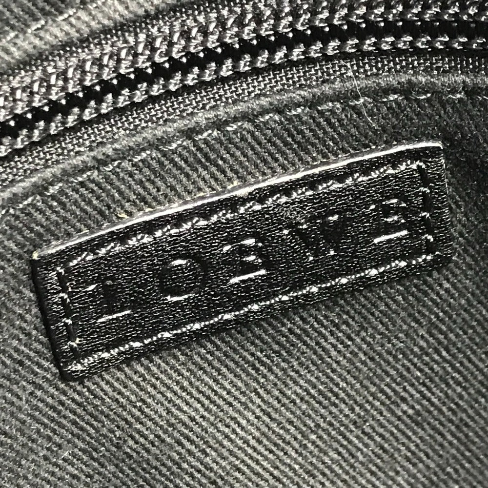 LOEWE アナグラム ロゴ ハンドバッグ カバン トートバッグ ビジネスバッグ レザー/キャンバス ユニセックス ブラック