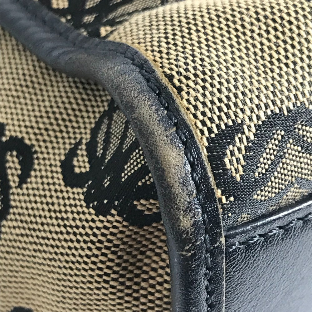 LOEWE アナグラム ロゴ ハンドバッグ カバン トートバッグ ビジネスバッグ レザー/キャンバス ユニセックス ブラック