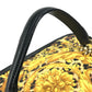 VERSACE ヴィンテージ レオパード 豹柄 ヒョウ カバン バニティ型 ポーチ ミラー付き 鏡 ハンドバッグ PVC/レザー レディース イエロー