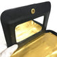 VERSACE ヴィンテージ レオパード 豹柄 ヒョウ カバン バニティ型 ポーチ ミラー付き 鏡 ハンドバッグ PVC/レザー レディース イエロー
