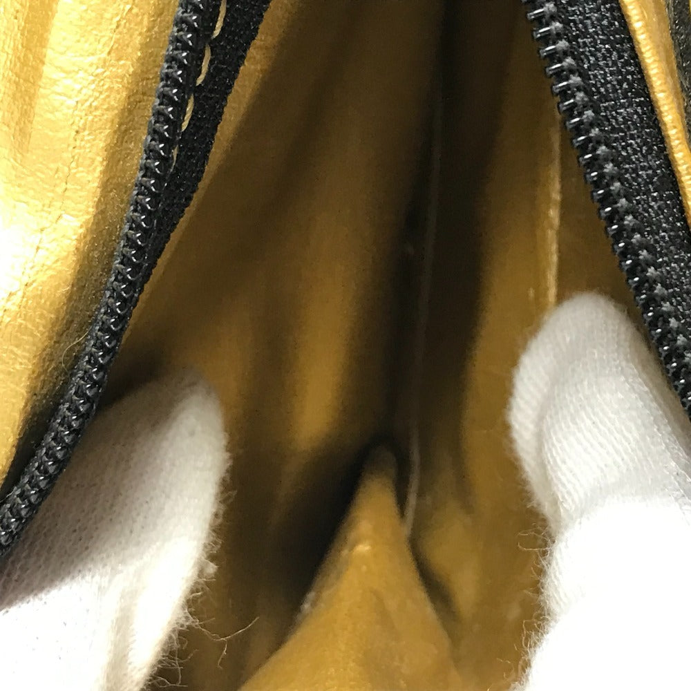 VERSACE ヴィンテージ レオパード 豹柄 ヒョウ カバン バニティ型 ポーチ ミラー付き 鏡 ハンドバッグ PVC/レザー レディース イエロー