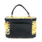 VERSACE ヴィンテージ レオパード 豹柄 ヒョウ カバン バニティ型 ポーチ ミラー付き 鏡 ハンドバッグ PVC/レザー レディース イエロー