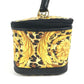 VERSACE ヴィンテージ レオパード 豹柄 ヒョウ カバン バニティ型 ポーチ ミラー付き 鏡 ハンドバッグ PVC/レザー レディース イエロー