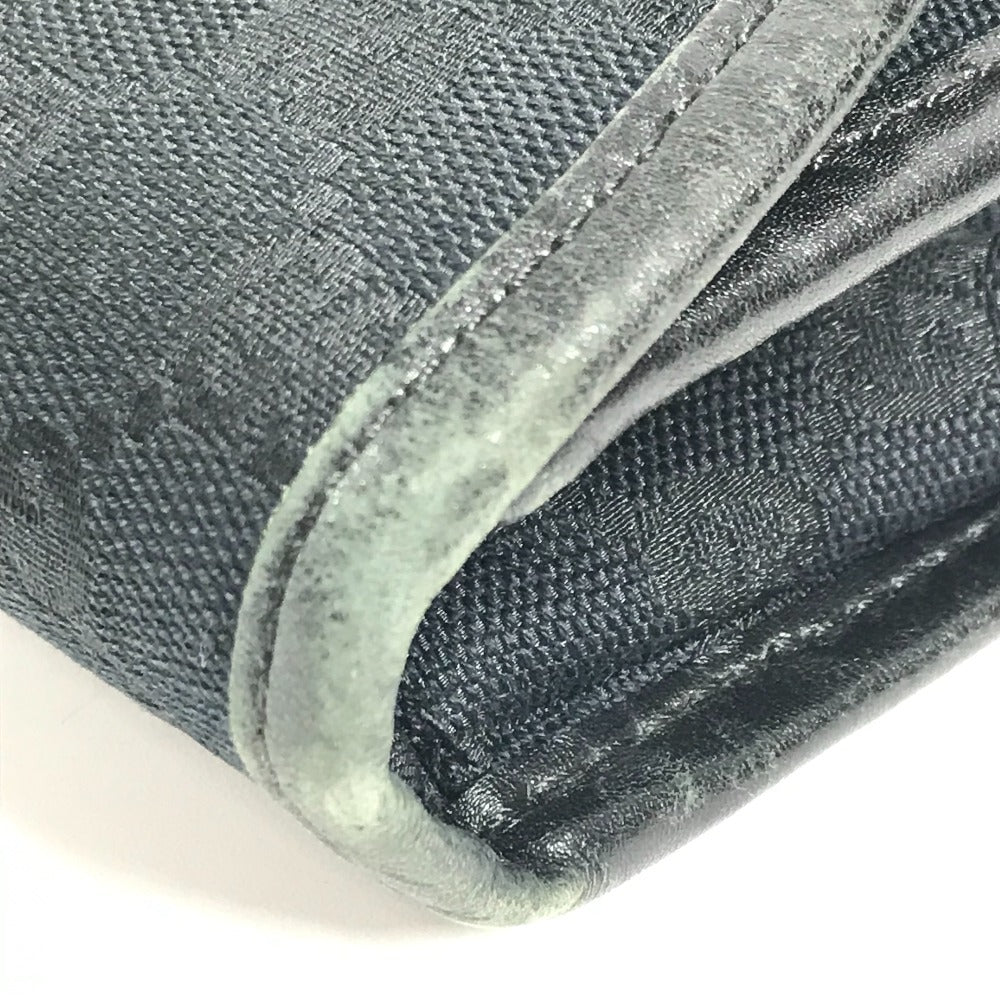GUCCI 145852 Logo GG Bag Pouch Flap Second Bag Clutch Bag GG Canvas/Leather Unisex Black