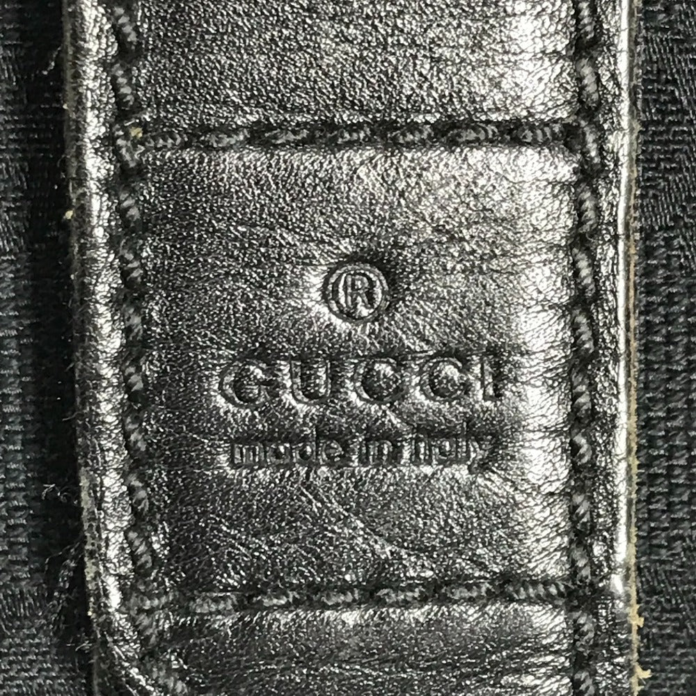 GUCCI 145852 Logo GG Bag Pouch Flap Second Bag Clutch Bag GG Canvas/Leather Unisex Black