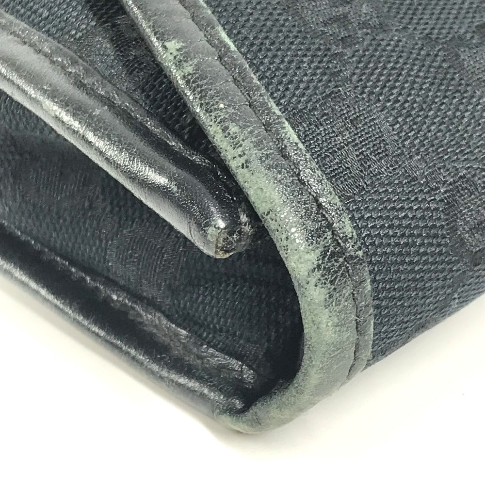 GUCCI 145852 Logo GG Bag Pouch Flap Second Bag Clutch Bag GG Canvas/Leather Unisex Black