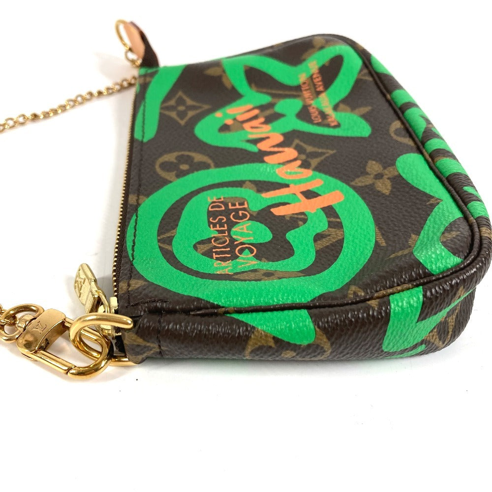 LOUIS VUITTON M67706 Monogram Hawaii Limited Mini Pochette Accessoires Handbag Bag Chain Pouch Accessory Pouch Monogram Canvas Unisex Brown