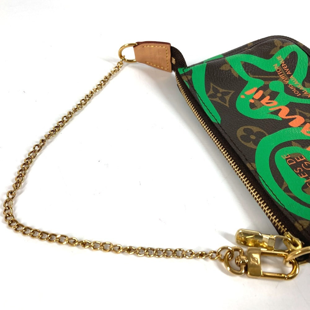 LOUIS VUITTON M67706 Monogram Hawaii Limited Mini Pochette Accessoires Handbag Bag Chain Pouch Accessory Pouch Monogram Canvas Unisex Brown