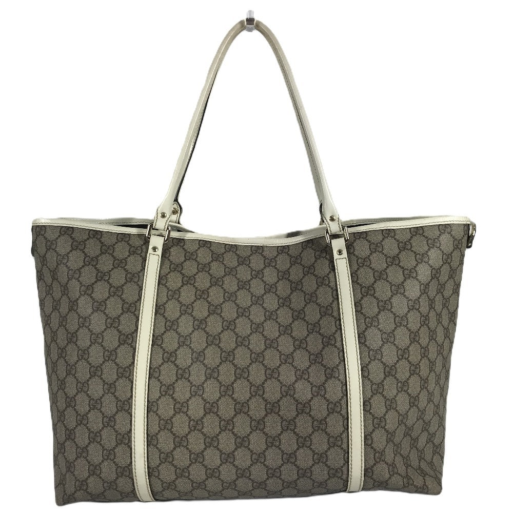 GUCCI 197954 GG Supreme Logo GG Bag Tote Bag Shoulder Bag GG Supreme Canvas Unisex Beige