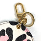 LOUIS VUITTON MP3070 モノグラム ポルト クレ イリュストレ ワイルド アット ハート キーホルダー レオパード ヒョウ 豹 バッグチャーム レザー ユニセックス ピンク