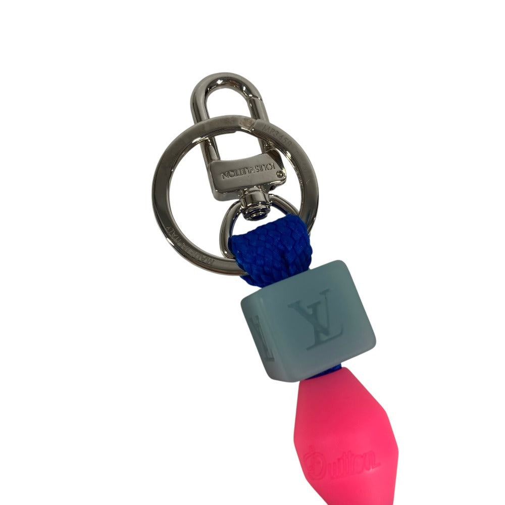 LOUIS VUITTON MP3458 ダイス サイコロ LV プレイ キーホルダー バッグチャーム レジン ユニセックス ブルー