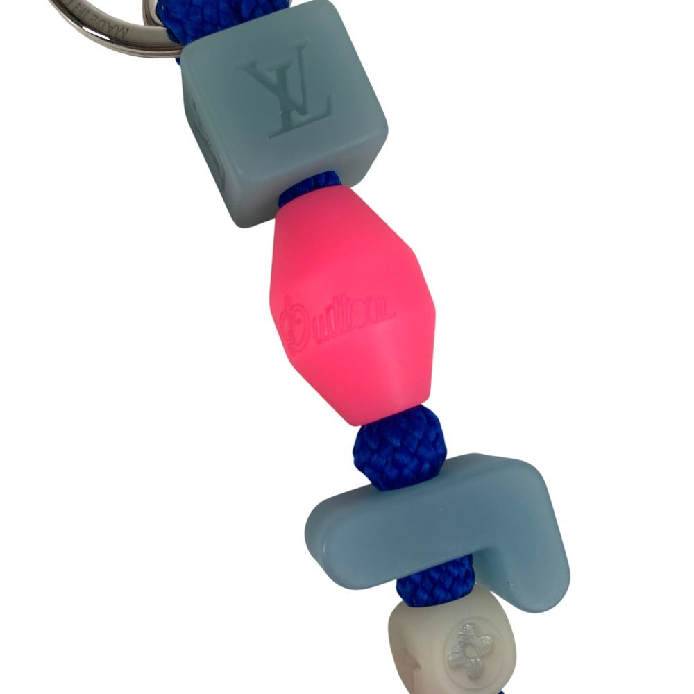 LOUIS VUITTON MP3458 ダイス サイコロ LV プレイ キーホルダー バッグチャーム レジン ユニセックス ブルー