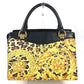 VERSACE ヴィンテージ レオパード 豹 ヒョウ カバン トートバッグ ハンドバッグ PVC/レザー レディース イエロー