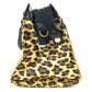 VERSACE ヴィンテージ レオパード 豹 ヒョウ カバン トートバッグ ハンドバッグ PVC/レザー レディース イエロー