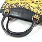 VERSACE ヴィンテージ レオパード 豹 ヒョウ カバン トートバッグ ハンドバッグ PVC/レザー レディース イエロー