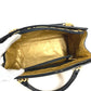 VERSACE ヴィンテージ レオパード 豹 ヒョウ カバン トートバッグ ハンドバッグ PVC/レザー レディース イエロー
