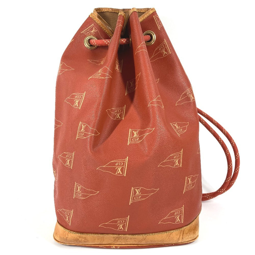 LOUIS VUITTON M80026 Louis Vuitton Cup 95 LVCUP Saint Tropez Shoulder Bag, Leather/Canvas, Unisex, Abogany Orange