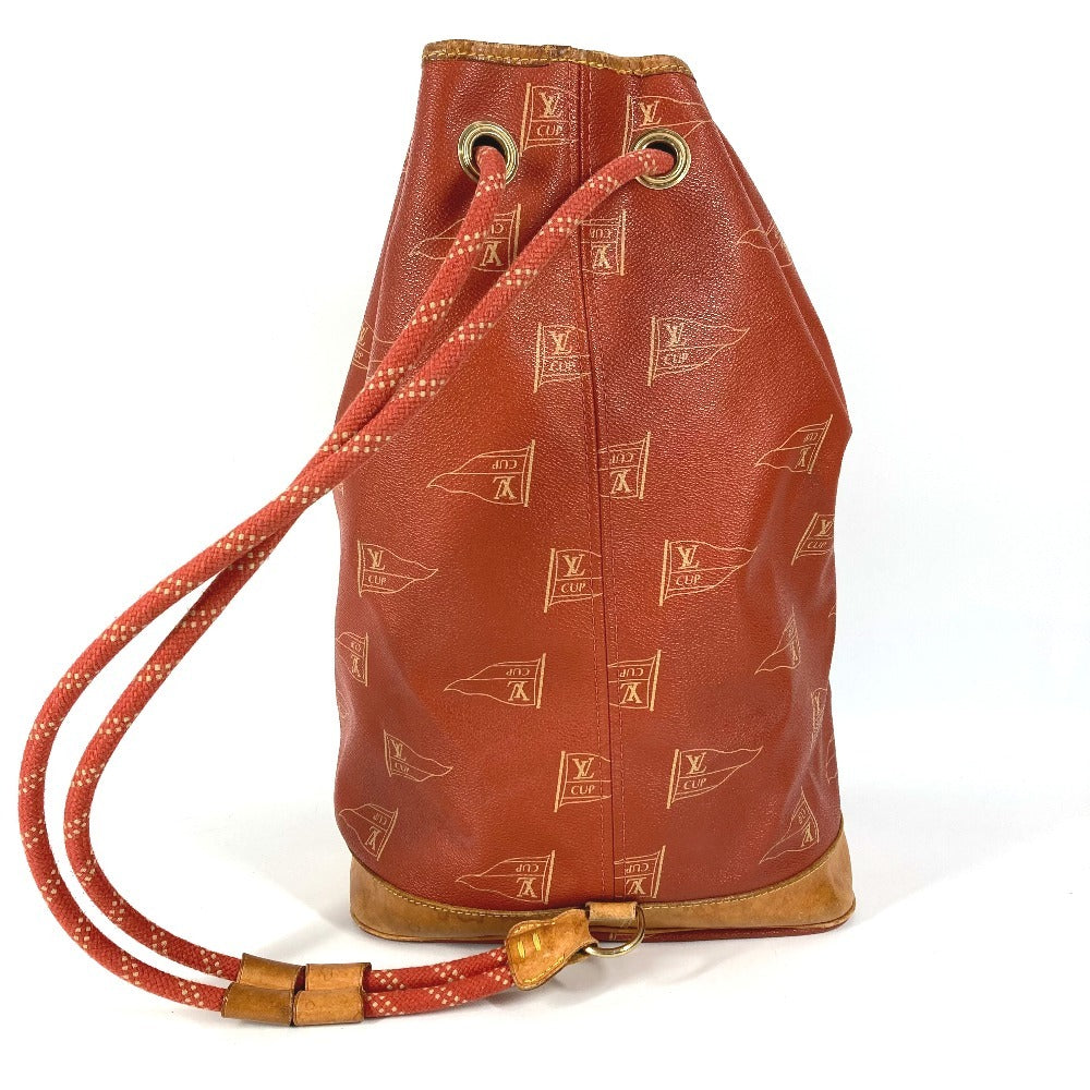 LOUIS VUITTON M80026 Louis Vuitton Cup 95 LVCUP Saint Tropez Shoulder Bag, Leather/Canvas, Unisex, Abogany Orange