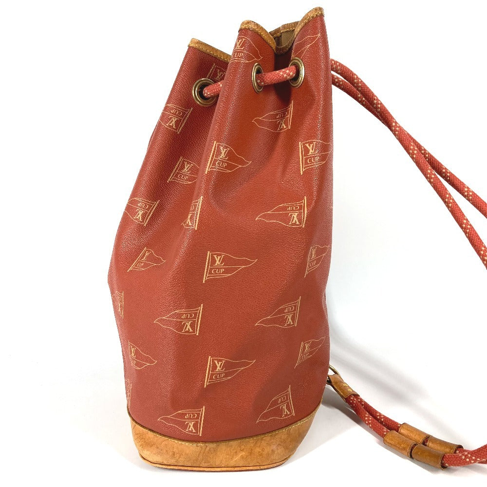 LOUIS VUITTON M80026 Louis Vuitton Cup 95 LVCUP Saint Tropez Shoulder Bag, Leather/Canvas, Unisex, Abogany Orange