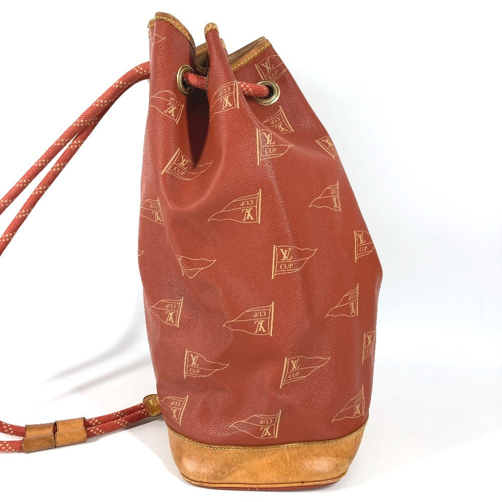 LOUIS VUITTON M80026 Louis Vuitton Cup 95 LVCUP Saint Tropez Shoulder Bag, Leather/Canvas, Unisex, Abogany Orange