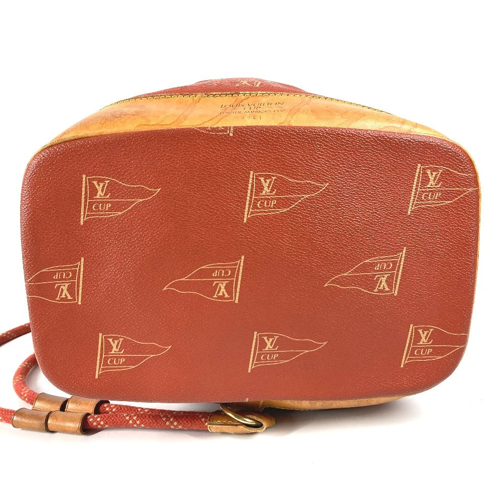 LOUIS VUITTON M80026 Louis Vuitton Cup 95 LVCUP Saint Tropez Shoulder Bag, Leather/Canvas, Unisex, Abogany Orange