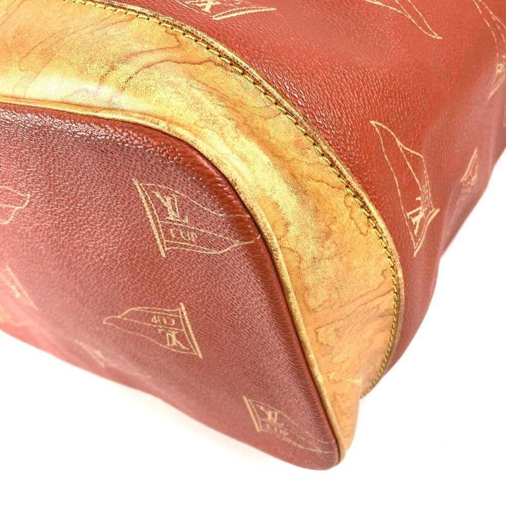 LOUIS VUITTON M80026 Louis Vuitton Cup 95 LVCUP Saint Tropez Shoulder Bag, Leather/Canvas, Unisex, Abogany Orange