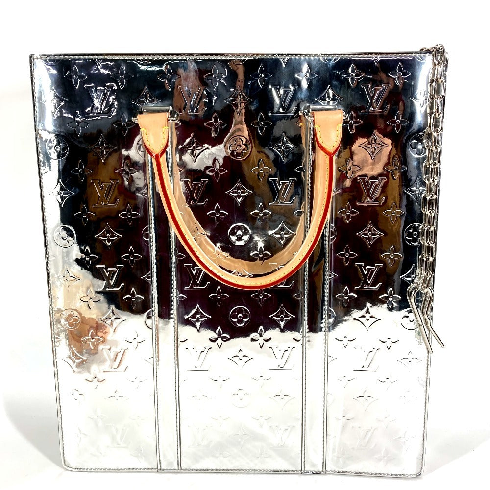 LOUIS VUITTON M45884 モノグラム LVミラー サックプラ サック プラ トートバッグ カバン 2WAYバッグ ショルダーバッグ 縦型 ハンドバッグ レザー ユニセックス シルバー