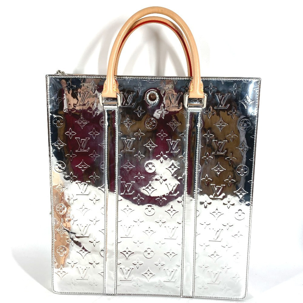 LOUIS VUITTON M45884 モノグラム LVミラー サックプラ サック プラ トートバッグ カバン 2WAYバッグ ショルダーバッグ 縦型 ハンドバッグ レザー ユニセックス シルバー