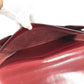 HERMES ヴィンテージ カバン ポーチ フラップ クラッチバッグ レザー ユニセックス ワインレッド