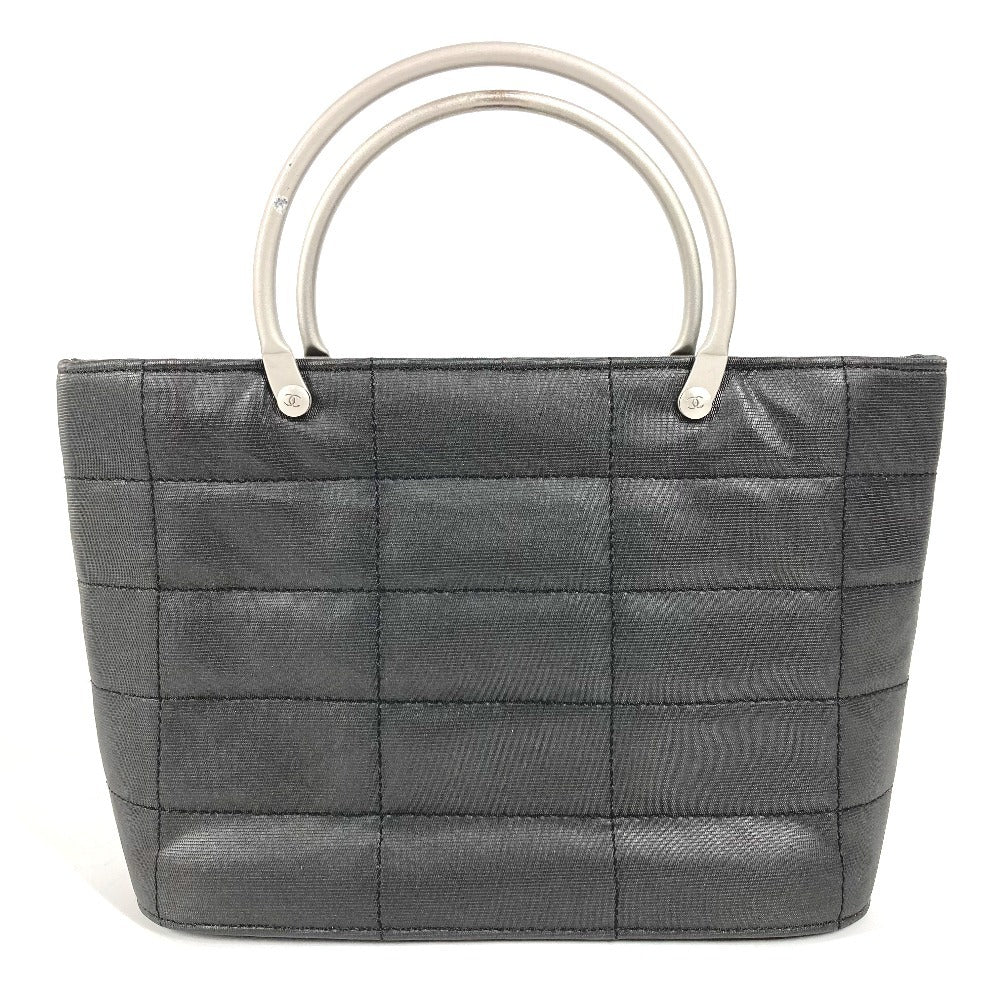 CHANEL Metal Handle Chocolate Bar Bag Tote Bag Handbag Nylon Women's Grey